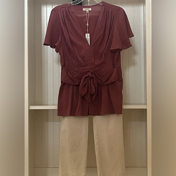 Max Studio Mauve Faux Wrap Blouse | M | NWT - Picture 4 of 4